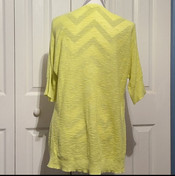 Eileen Fisher Honeydew Organic Linen V-Neck Tunic Sweater Top - Picture 3 of 3